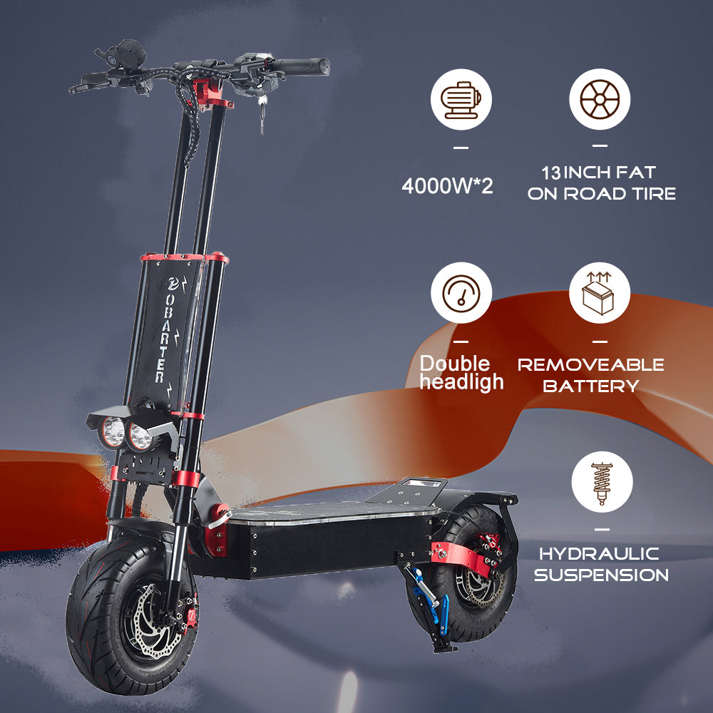 Adult Electric Scooter, 13 inches, 8000W high Power Dual Motor, Electric Scooter with seat, 60V40ah Battery, top Speed 60mph, Adult Electric Scooter Foldable Off-Road Tires